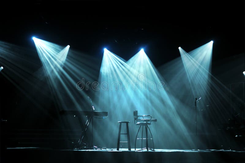 Stage with Bright Lights stock photo. Image of effects 13577402