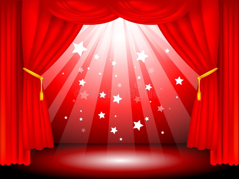 Stage curtains stock vector. Illustration of light, dreams - 7953808