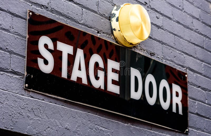 Stage door sign with light