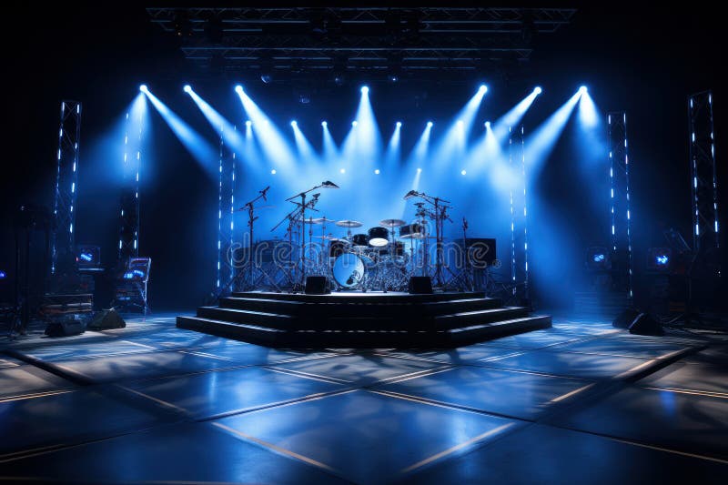 Stage with Elevated Platform for the Presentation of Products. Stock