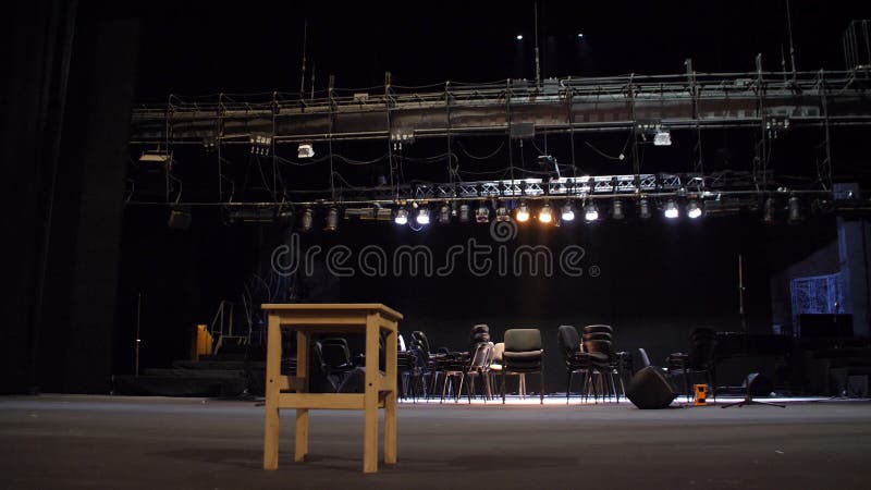 Stage equipment for a concert. Empty stage before concert. Installation and preparing scene for concert. Preparation stock image Stage equipment for a concert. Empty stage before concert. Installation and preparing scene for concert. Preparation stock image