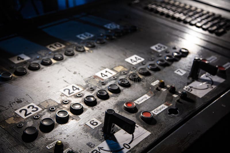 Stage Equipment Control Panel Stock Image Image of digital, closeup