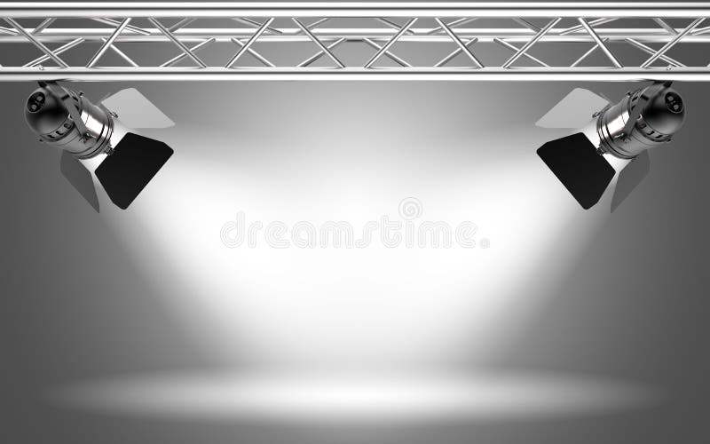 Stage light on black Royalty Free Vector Image