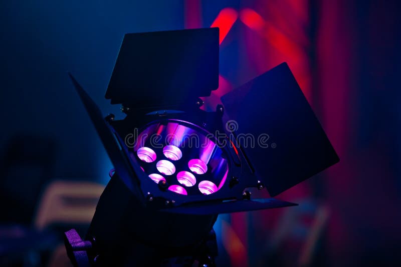 Stage light source closeup stock photo. Image of concert 82140128