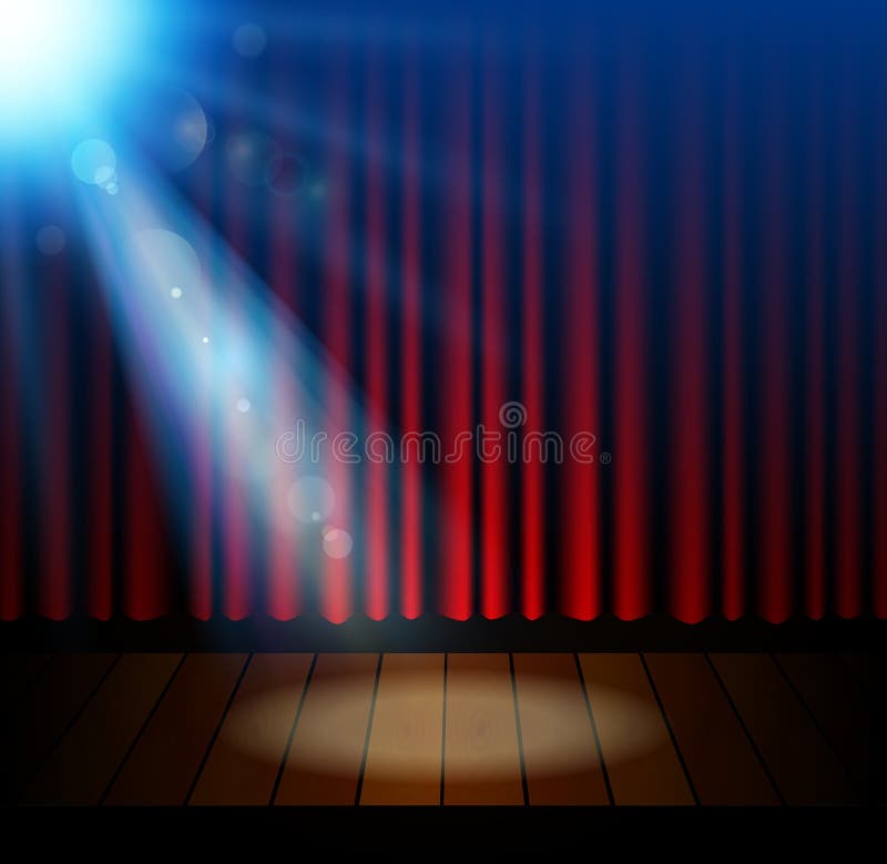 Stage Lighting Background with Spotlight Effects Stock Vector