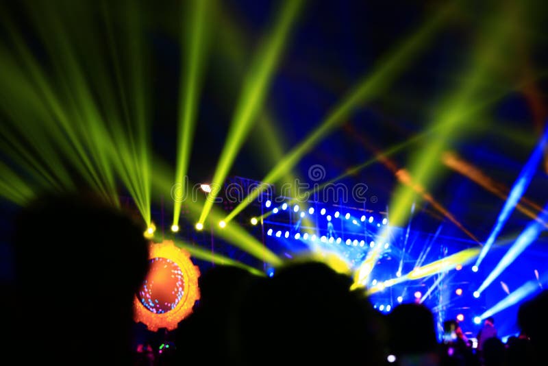 Stage Lighting Effect in the Dark, Closeup Pictures Stock Photo Image of scene, outline