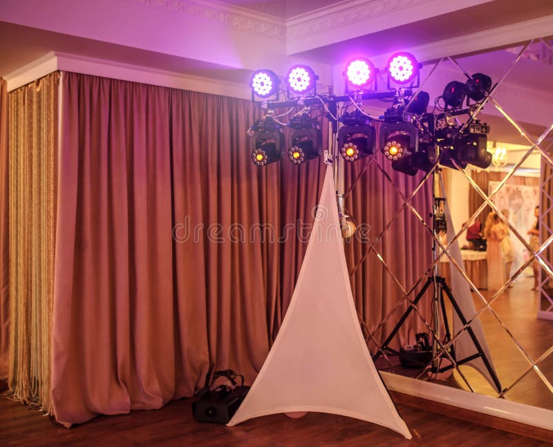 Stage Lighting at a Wedding Party Stock Image Image of event, lights