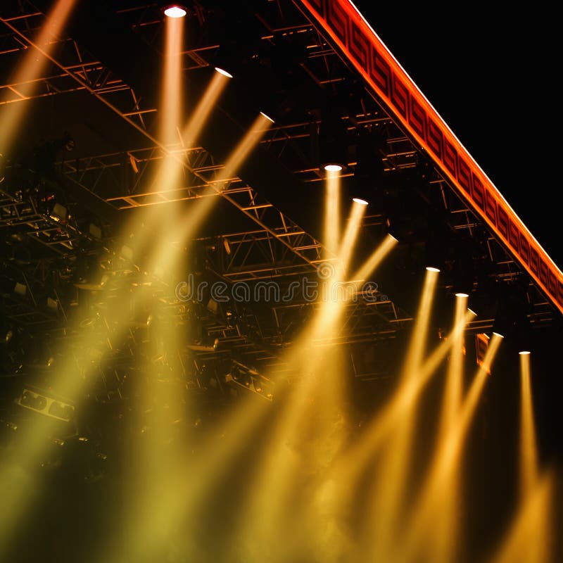 Colorful Stage lights at concert