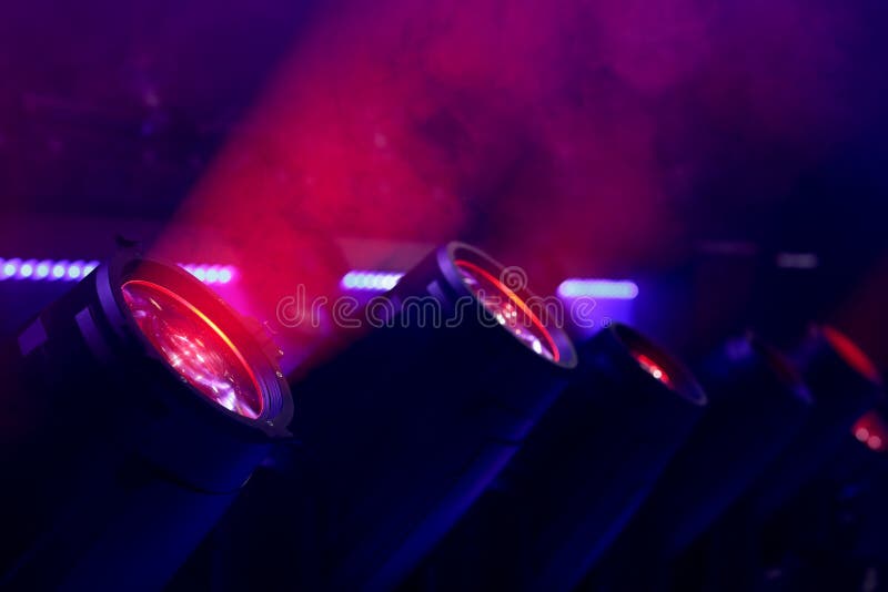 Stage moving head lights stock photo. Image of party 259223904