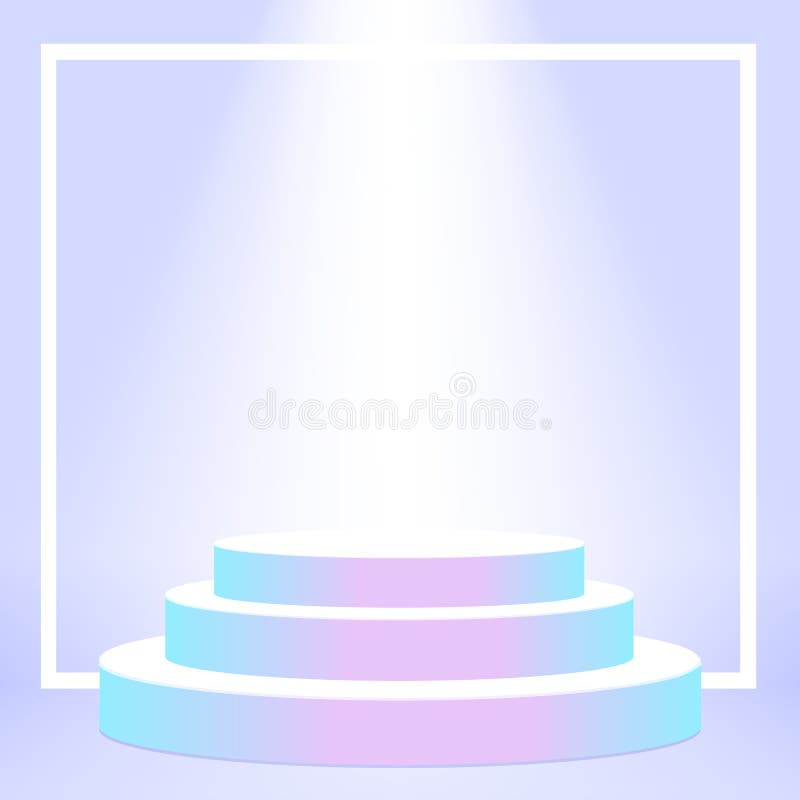 Stage Podium Award for Champion on Purple Pedestal Show for Victory Position and Light Effect, Stage Award Stock Vector - Illustration of event, competition: 179523250