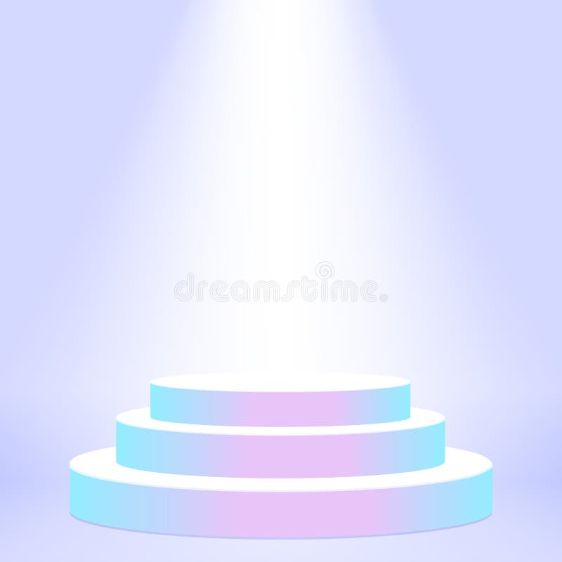 Stage Podium Award for Champion on Purple Background, Pedestal for Victory Position and Light Effect, Stage Stock Vector - Illustration party, position: 176562653