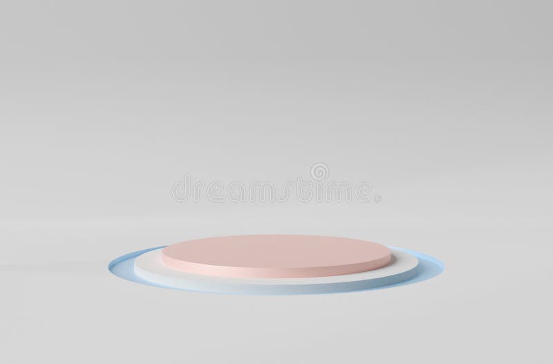 Download Stage Podium Background. Mockup Of Empty Circular Platform. Abstract Geometric Pedestral. 3D ...
