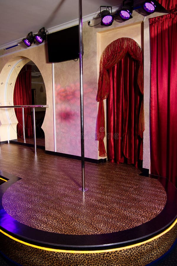 Stage with Pole in the Strip Club Stock Image - Image of entertainment,  nightlife: 19740035