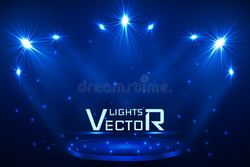Stage Spot Lighting. Magic Light Stock Vector Illustration of