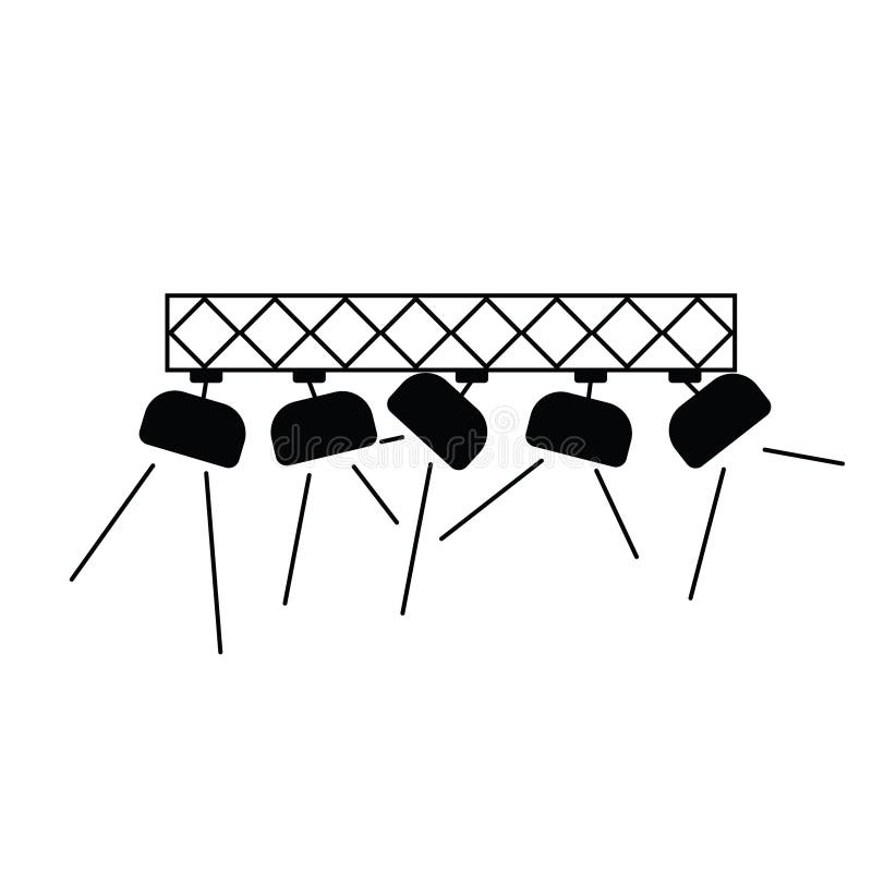 Stage spotlight icon vector illustration Stage spotlight icon vector illustration