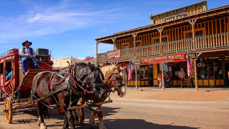 Stagecoach on the Streets of Tombstone, Arizona