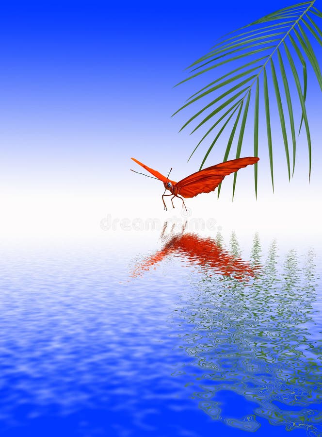 Stagno della farfalla illustrazione di stock