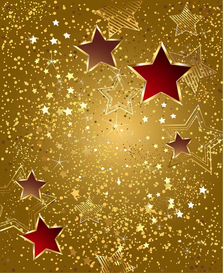 Stagnola di oro con le stelle illustrazione di stock