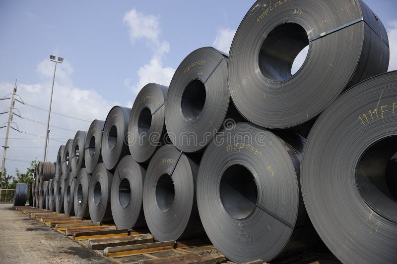 Stahlspulen stockbild Stahlspulen stockbild