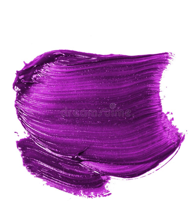 Stain of Purple Oil Paint on White Stock Image Image of smear, purple