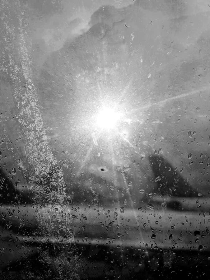 Stained Dirty Glass Looks Great in Black and White Stock Image Image