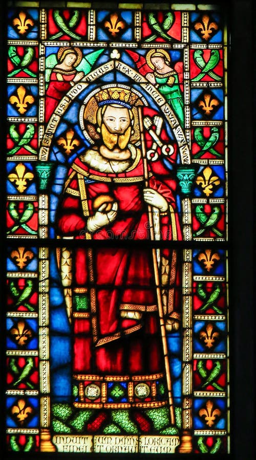 Louis IX or King Saint Louis - Stained Glass in Antibes Church Stock Photo  - Image of 13th, monarch: 134785126