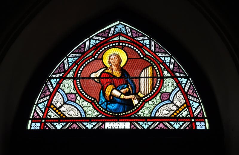 Stained Glass Color Saint Cecile