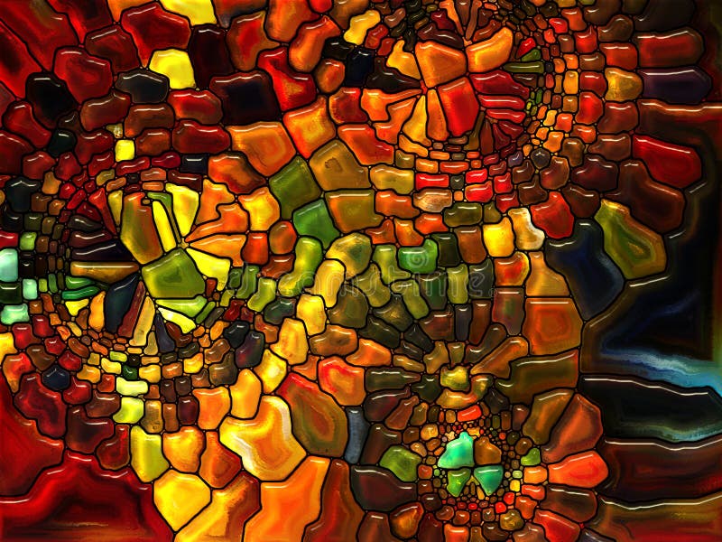 Stained Glass Composition stock illustration. Illustration of ornament