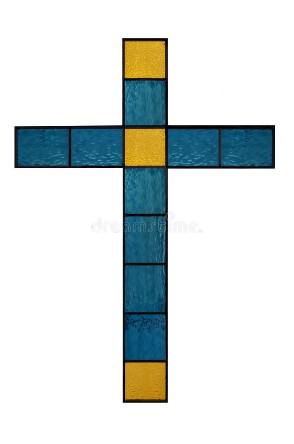 Stained glass cross stock photo. Image of glass, symbol 27505854