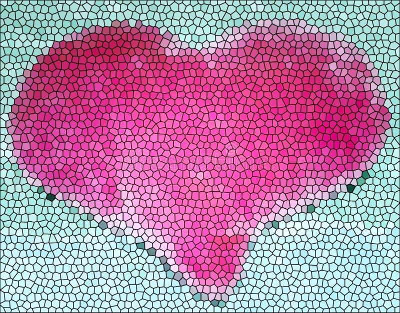 Stained Glass Heart stock image. Image of design, colors 55915