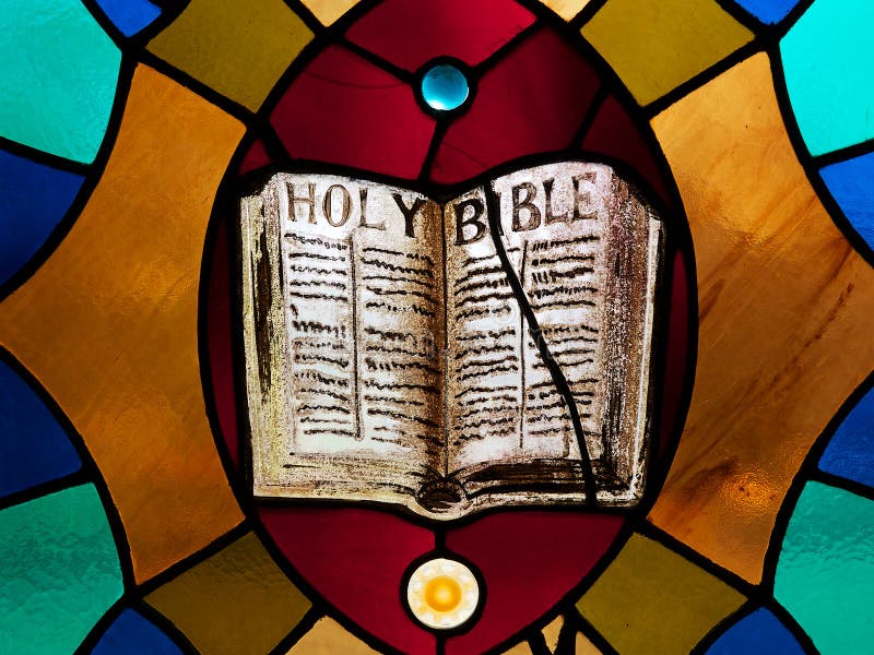 Stained Glass Holy Bible stock photo. Image of good, belief 30715770