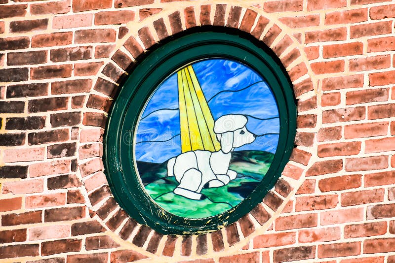 Stained Glass Lamb Church Window