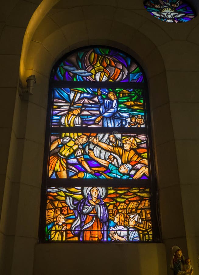 Stained Glass, Manila Cathedral Editorial Stock Image Image of