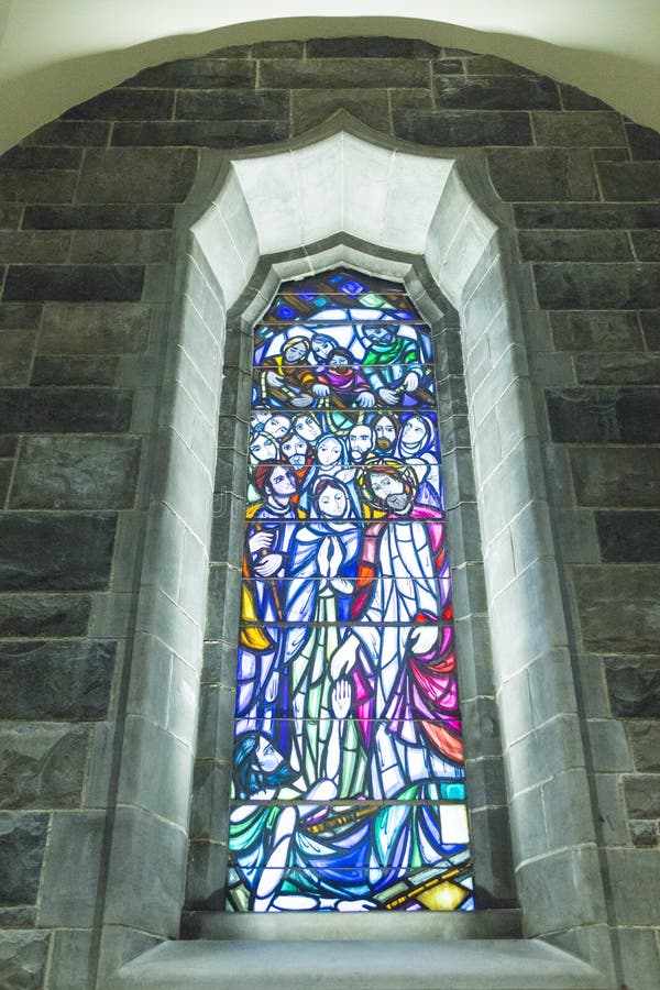 Stained Glass from Galway Cathedral Editorial Stock Photo Image of