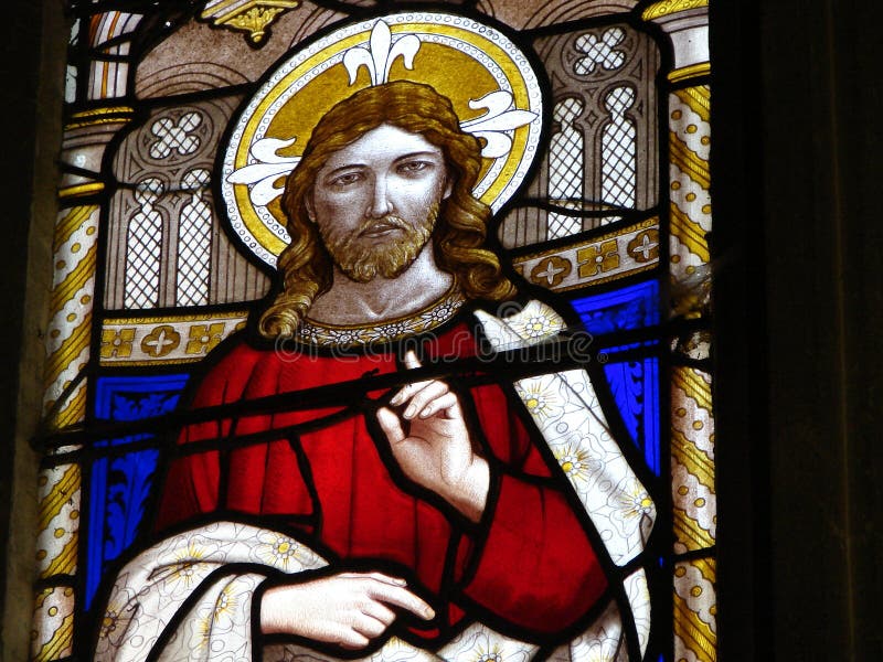 Stained glass window stock image. Image of devoted, jesus - 5030093