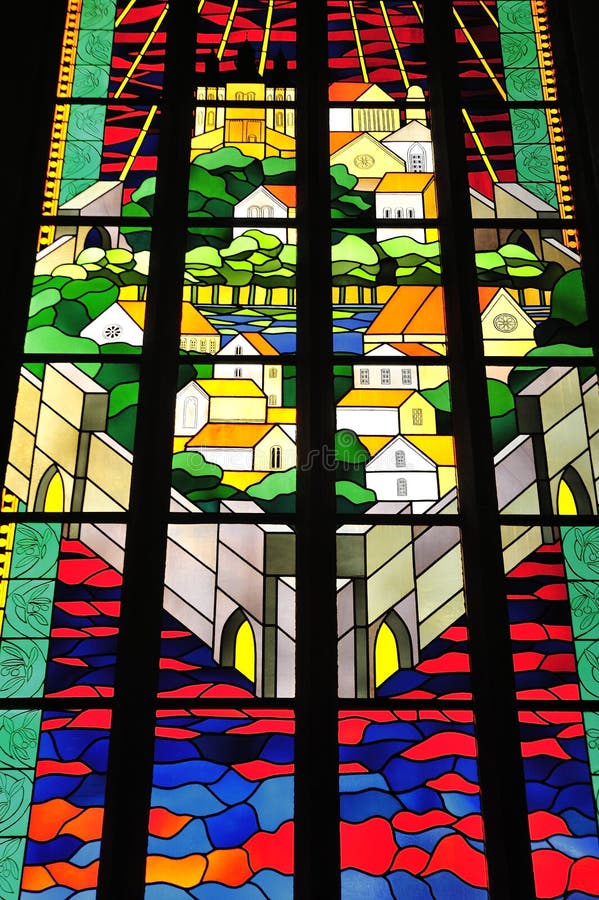 Modern Stained Glass stock image. Image of christ, shining 1315611