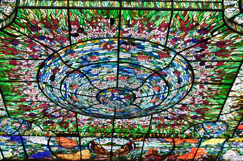 Stainedglass in Xcaret, Mexiko Stockbild Bild von hintergrund