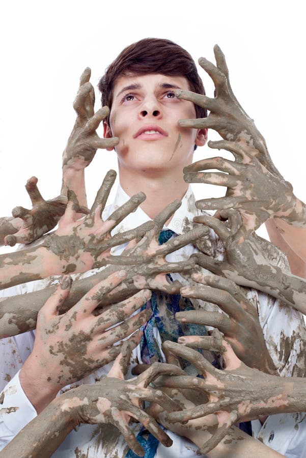 Stained young soul stock images