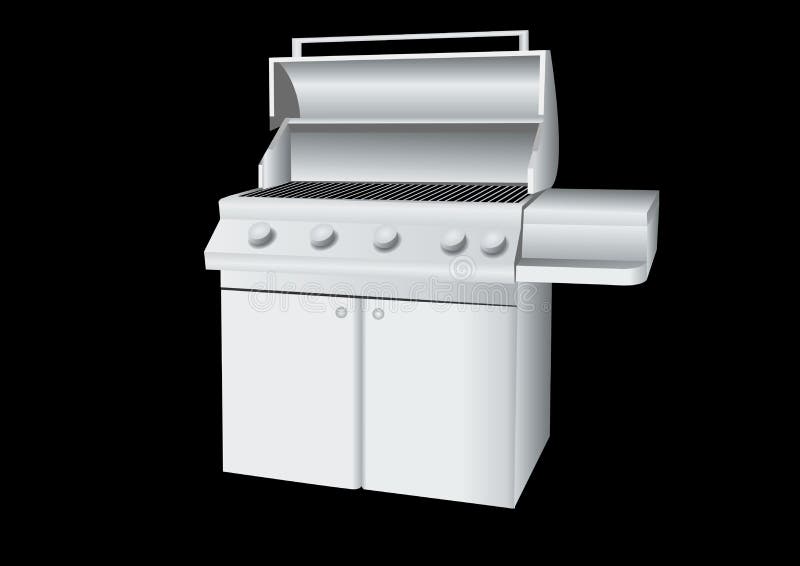 Stainless steel barbecue royalty free illustration