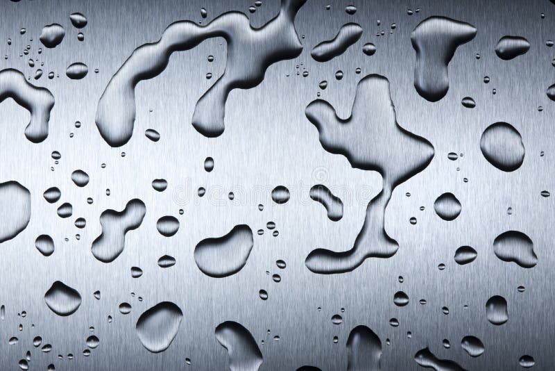 Stainless Steel Drops Water Background