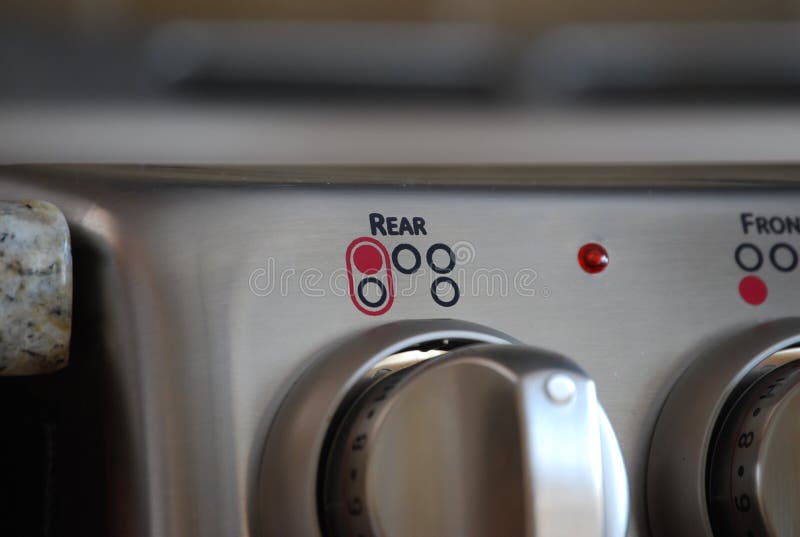 Stainless Steel Electric Range Burner Knob Stock Photo Image of knob