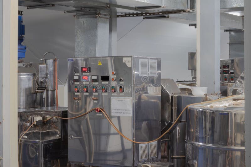 Stainless steel equipment beautifully on the control panel.