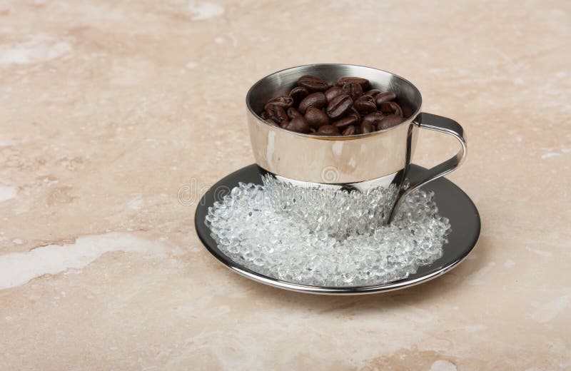 Stainless Steel Espresso Cup with Saucer Stock Photo Image of