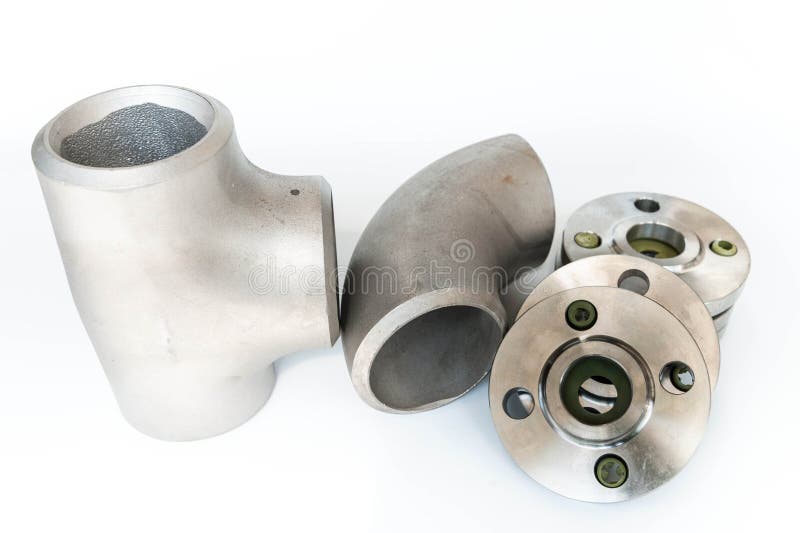 Stainless Steel Fitting and Flange Stock Photo Image of construction