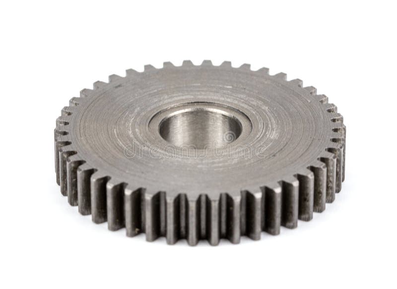 Stainless Steel Gears Isolated Over White Background!!! Stock Photo