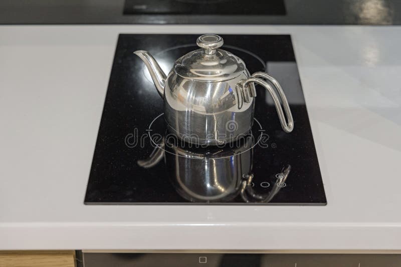 Induction Tea Kettle stock image. Image of cover, equipment 261593493