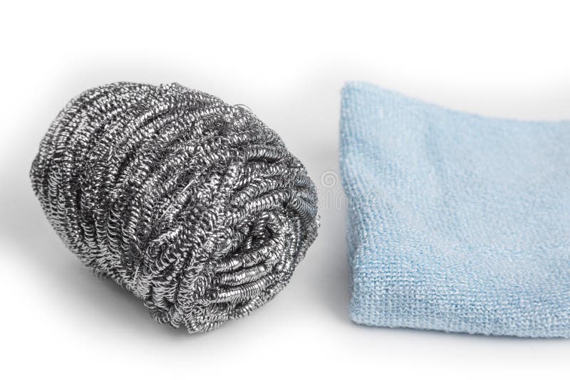 Stainless Steel Wool Scrubber Sponge for Kitchen Cleaning Stock Photo Image of dish, abrasive