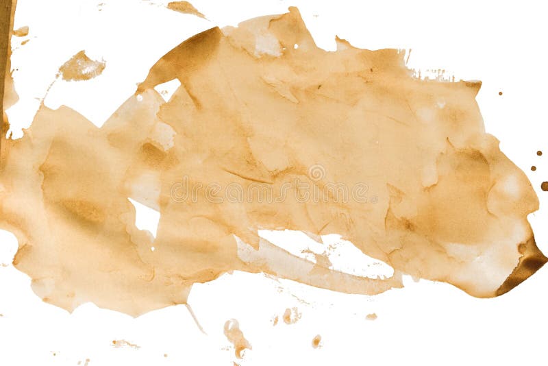 Stains of a Coffee Isolated on White Stock Photo Image of color