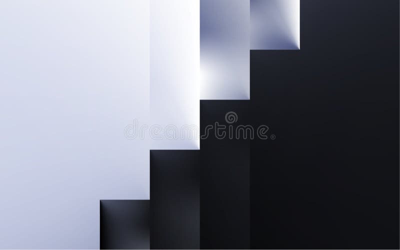 Stair abstract minimalistic Black and White background. Corporate symbol concept in semitone gradient silhouettes. Minimal vector illustration Stair abstract minimalistic Black and White background. Corporate symbol concept in semitone gradient silhouettes. Minimal vector illustration