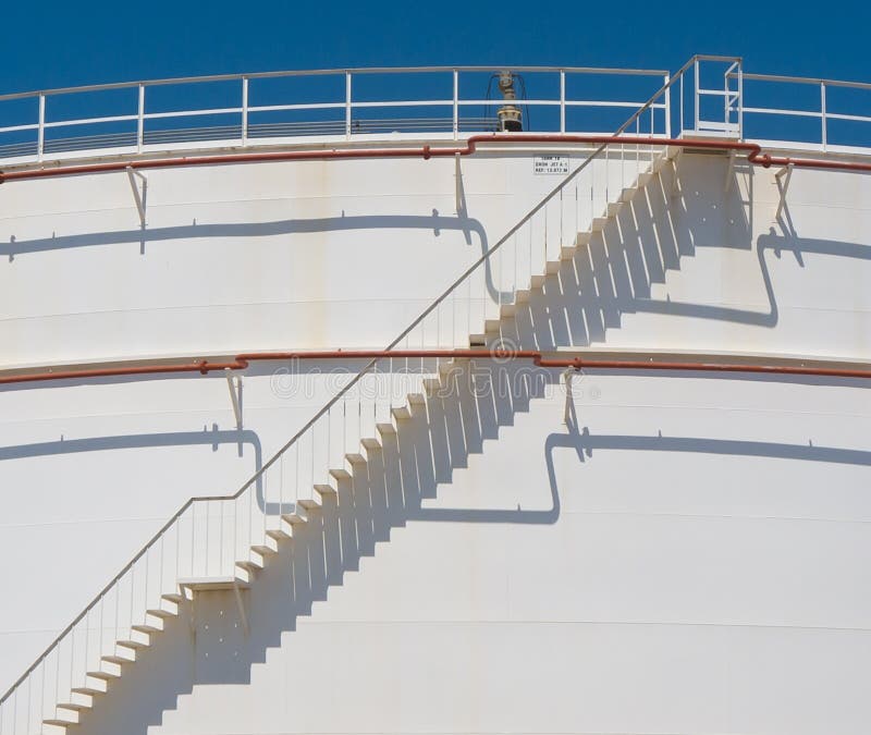 Stair at oil tank stock photo. Image of petroleum, clear 21046150